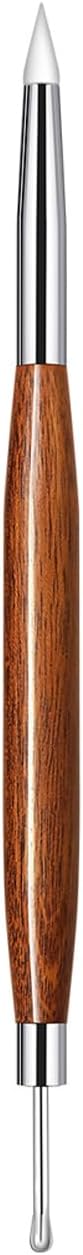 Double Head Nails Art Pen Double Ended Carving Tool for Intricate Designs and Gradient Effect with Wooden Handle
