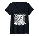 Photo Gallery donna stile tatuaggio amante shih tzu retro cane maglietta con collo a v Photo Gallery donna stile tatuaggio amante shih tzu retro cane maglietta con collo a v
