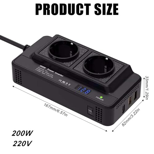 Convertisseur de tension de voiture 200W pour ne plus manquer de batterie