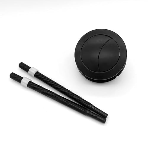Dual-Flush 48mm Toilet Push Button, Round Design,Matt Black Universal Fit