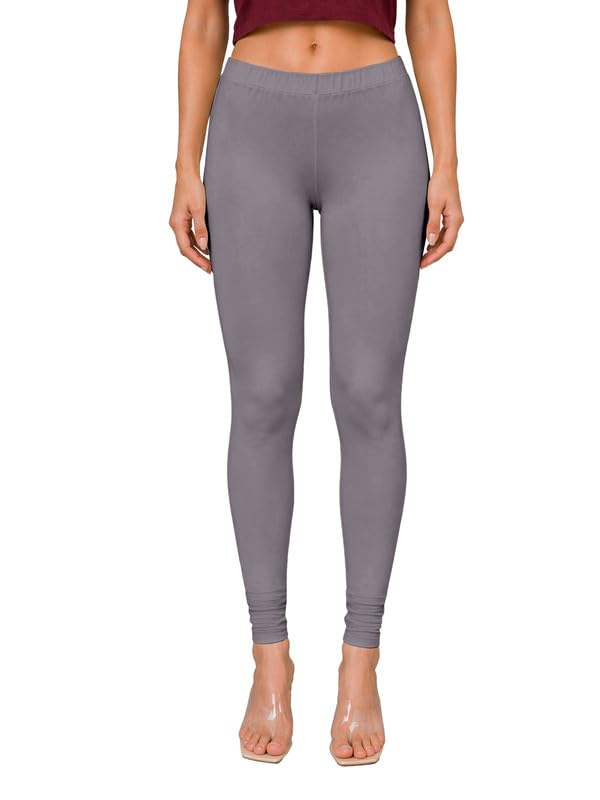 Image of TRENDMALLS Women's Microfiber Elastane Stretch Soft Churidar Length Leggings with Ultrasoft Waistband