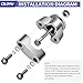 CILOYU 22mm 7/8 Handlebar Risers Mount Clamps Motorcycle Handle Bar Riser Replacement for Apollo 250 Ninja 500 XT600 XR50 Dirt Pit Bike ATV Scooter Powersports Accessories Parts