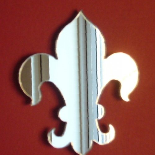 Super Cool Creations Spiegel mit Fleur-de-LYS-Motiv, 20 x 18 cm