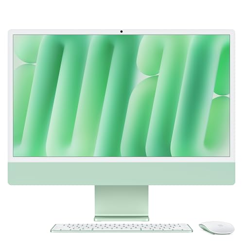 Apple iMac Ordenador de Mesa Todo en uno con Chip M4, CPU y GPU de 10 núcleos: diseñado para Apple Intelligence, Pantalla Retina de 24″, 16 GB de Memoria unificada, SSD de 512 GB - Verde
