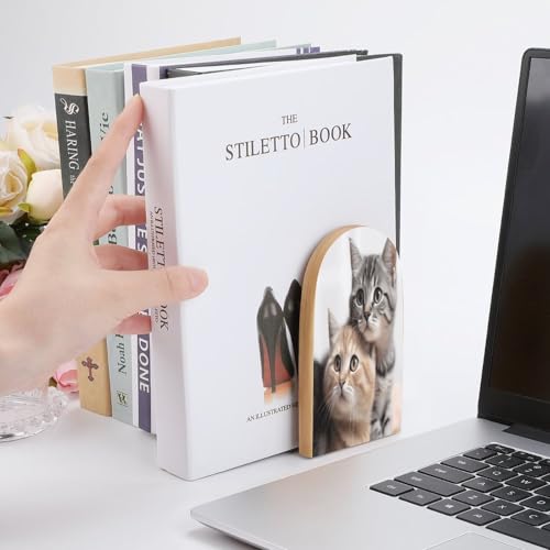 Sujetalibros de gatos decorativos para organizar el escritorio de casa 7