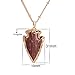 sedmart Rose Amethyst Agate Pendant Arrowhead Gold plated Necklace Jewelry Mothers Day Gift