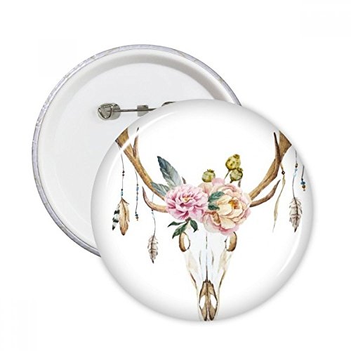 Badge cerf fleur bouton épingle 5 pièces taille M, l'idée cadeau créative pour anniversaire