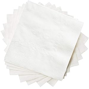 Comfy Package, White Beverage Napkins 1-Ply, Cocktail Napkins, Restaurant Paper Napkins [500 Pack]