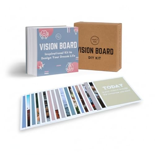 SIMPLY RSB The Ultimate Vision Board Kit and Inspirational Gift | 100 Motivational Cards, Complete Wall Decor Accessories (Cards Only)