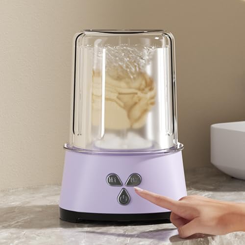 Petite laveuse de comptoir rechargeable avec 2 programmes de lavage pour camping - 3