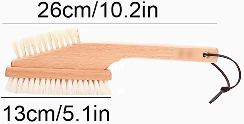 Cleaning Brush for Double-Sided Use Suitable for Cleaning The Corners of Window Grooves or Gaps Anti-Static Dust Brush with Wood Handle