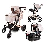 Trenana 5 in 1 Baby Travel System,Baby Stroller and Car Seat Combo, Includes Quick Folding Aluminium