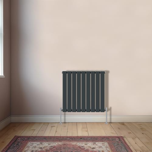 NRG Radiateur horizontal à panneau plat simple colonne Anthracite 600 x 748 mm