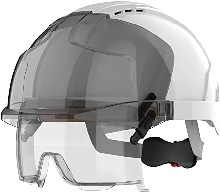 JSP - EVO VISTAlens Safety Helmet with Integrated Eyewear - Vented, White/Smoke