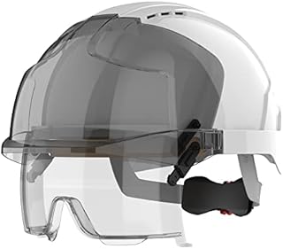 JSP - EVO VISTAlens Safety Helmet with Integrated Eyewear - Vented, White/Smoke