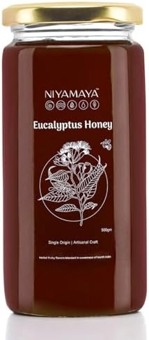 NIYAMAYA Eucalyptus Honey 500 gm Jar | Pure Honey | Unprocessed Natural Shahad | No Sugar No Adulteration