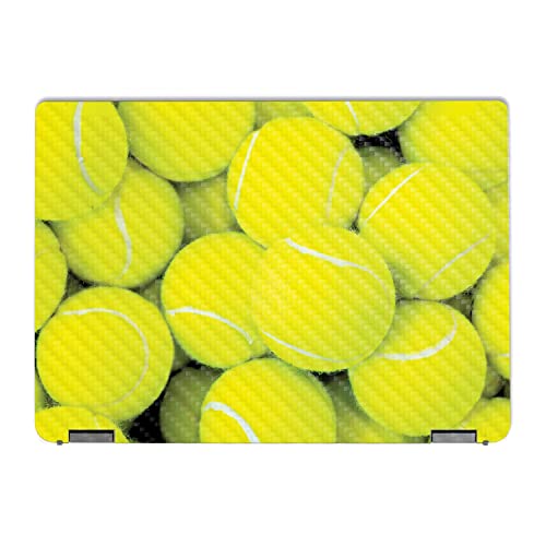 MightySkins Carbon Fiber Skin Compatible with Lenovo IdeaPad Flex 5 14" (2022) Full Wrap Kit - Tennis is Life | Protective Durable Textured Carbon Fiber Finish | Easy to Apply | Made in The USA