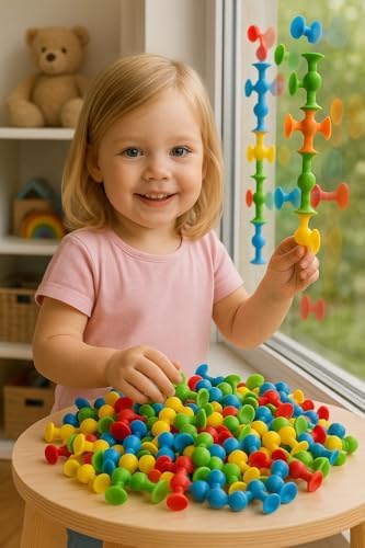 Vakum Molekül 25 Parça Yapı Oyuncak Eğitici İnşa Seti Yaratıcı Oyuncak Tasarım 3 Yaş ve Üzeri - Görsel 2