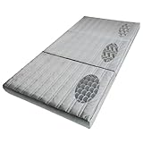 [アキレス] マットレス シングル やや硬め (160N) 【波の上で眠りを変える】 3ゾーン加工(美しい寝姿勢が保てる) 3つ折り 高反発 寝返りしやすい 厚さ10cm (Float Wave) レギュラー グレー AK-331(R)S(GY)