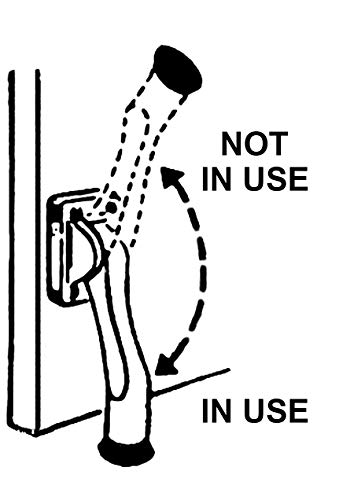 Qcaa Solid Brass Drop Down Door Stop, 4", Oil Rubbed Bronze Us10B, 1 Pack #TOP2