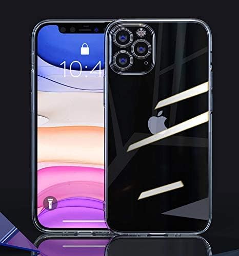 Oli Custodia in Silicone trasparente compatibile con iPhone 11 con protezione per fotocamera Clear