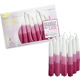 Shabbat Candles by Rite Lite - 12 Pieces - Packaged in a Beautiful Box with an Artistic Card Shabbat