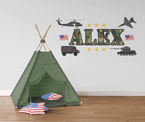 Vinilo decorativo militar personalizado para pared miniatura 2