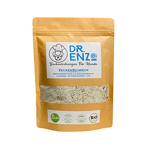 Dr. Enzo Bio Backmischung für Hundekekse - ZeckenSchreck - Zistrosenkraut, Lavendel - 200g - nur 4ct pro Keks - Hundekekse zum selber backen - Hundekeksbackmischung - CLEAN Food, Menge:1 Stück