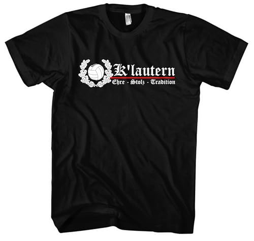 Kaiserslautern Ehre und Stolz Herren T-Shirt | Skyline Trikot Sport K-Lautern Shirt Fussball Ultra | M2 Schwarz (L)