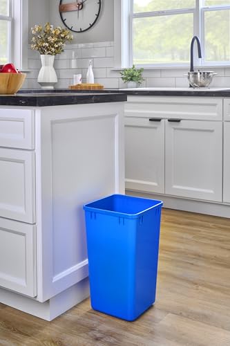 Canecas de basura rectangulares 27 qt azul 2 unidades miniatura 6