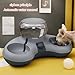 APGLSXY Easy Cleaning Dogs Slow Feeding Bowl with Automatic Water Dispenser Non-Slip