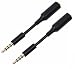 3.5mm Headset Audio Jack Extender for Battery Charger Case for iPhone and Android Smartphones and Tablets; 3.5mm Male to 3.5mm Female Extension Cable Headset Adapter with Gold Plated Connectors