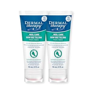 Dermal Therapy Heel Care Cream – Moisturizing Treatment that Repairs and Heals Dry, Rough, Cracked Heels and Feet (3 oz / 90g) – Pack of 2
