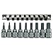 Price comparison product image Teng M3812 10 Piece Clip Rail Hex Key Socket Set Metric- 3/8in Square Drive