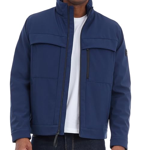 Michael Kors Men's Soft Shell Jacket, Wind and Water Resistant Coat