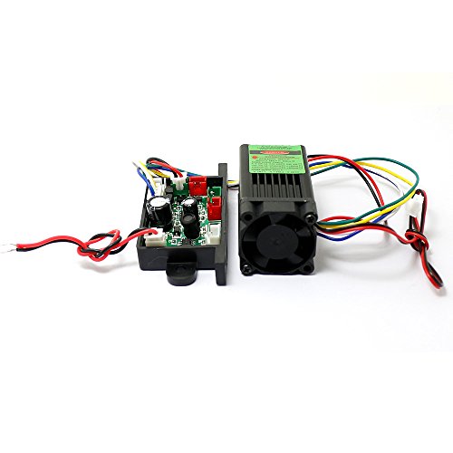 12V Green Diode Lasers 532nm 100mw Laser Module Dot with TTL 0-30KHZ & Fan Cooling - Long Time Working - Thumbnail 3