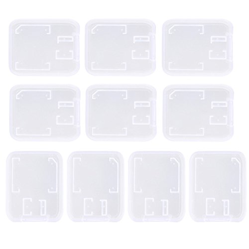 Akoak 10Pc Collection Clear Plastic Memory Card Case Holder For Sd Sdhc And Micro Sd Memory Card #TOP1