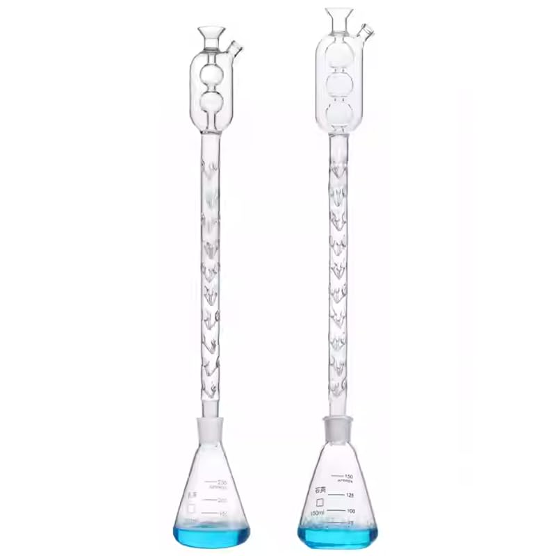 Tube à condensateur de reflux en quartz à deux billes pour analyses de laboratoire
