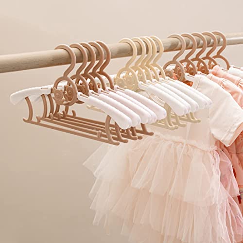 Baby Hangers 20Pcs Adjustable Non-Slip Children Baby Nursery Closet Hangers Children Coat Hanger Extendable Laundry Infant Hangers For Girl Boy Toddler Kid Child Newborn Laundry Gifts (20 Pcs, Brown) #TOP4
