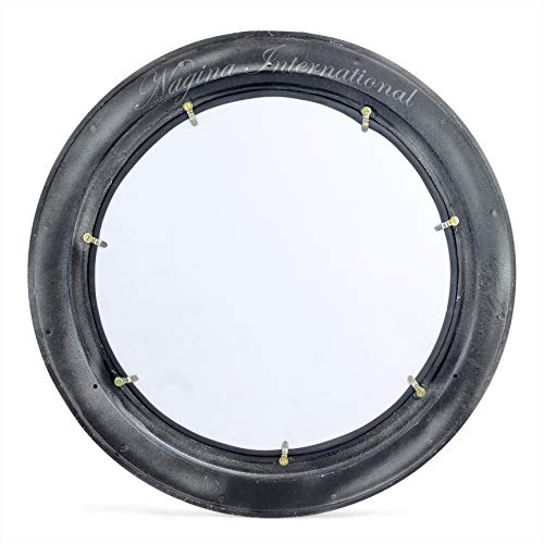 Nagina International Nautical Porthole Aluminium Blue Color | Maritime Wall Decor (15 Inches, Mirror) - Image 5