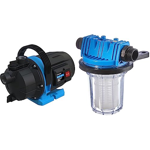 Güde Gartenpumpe GP 6035 & 94460 Schmutzfilter Kurz Sandfilter Vorsatzfilter, 1 Stück (1er Pack)