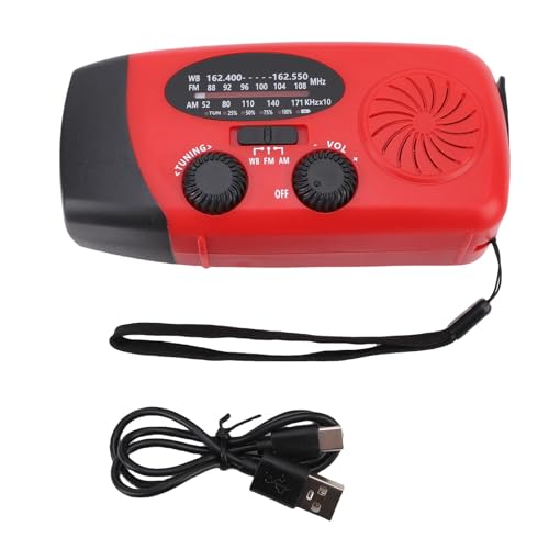 Radio manivelle 10000mAH avec lampe LED et alarme SOS d'urgence