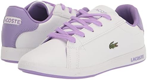 Lacoste Baby Graduate Sneaker, WHT/PURP, 5 US Unisex Infant | Image 6
