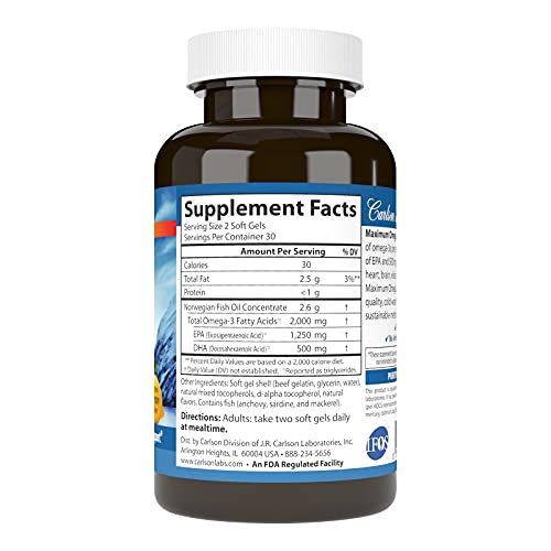 Carlson Maximum Omega 2000 Fish Oil
