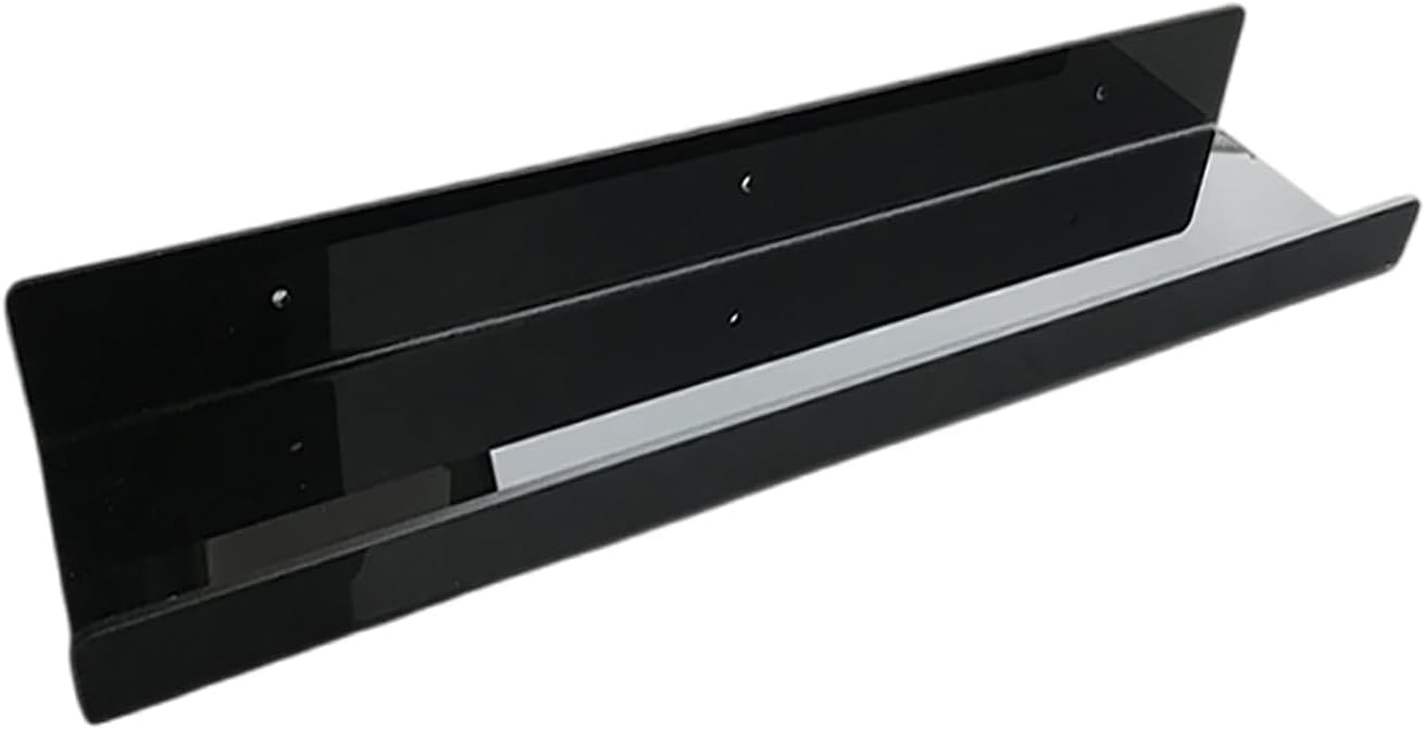 Estantes flotantes Estante Estantes flotantes de acrílico Negro Estantes montados en la pared de 11,8 pulgadas Decoración de pared 4 mm de espesor for el hogar, sala de estar, baño, cocina, largo x an