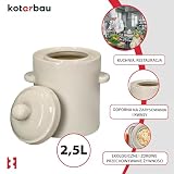 KOTARBAU® Garnek Hermetyczny Kremowy z Pokrywką 2,5L