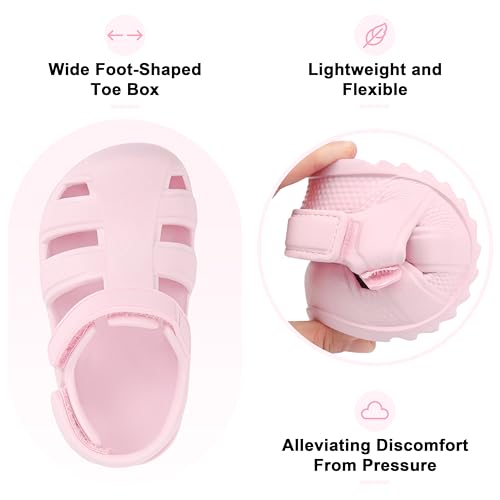 Image of ChayChax Toddler Classic Fisherman Sandals Boys Girls Closed Toe Water Pool Beach Sandal Naturally Splay