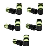 Eladcncmc 10 piezas de hierro mangas de hierro a rayas coloridas para 0 35 pulgadas 0 37 pulgadas ejes de hierro equipo de golf