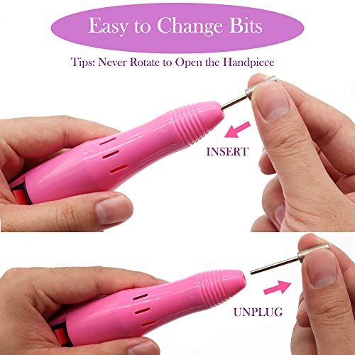 NAILWIND Professional Nail Drill Machine 20000 RPM, Nail File Kit for Acrylic Nails, Gel Nails Glazing Nail Art Polisher Sets for Home Salon Use Nail Drill Manicure Pedicure Set - Image 2