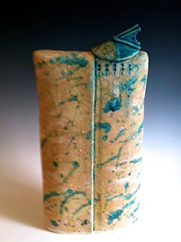 ARABELLA ARK CERAMICS TURQUOISE AND PINK LIDDED GINGER JAR